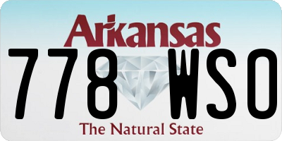 AR license plate 778WSO