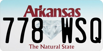 AR license plate 778WSQ