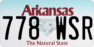 AR license plate 778WSR