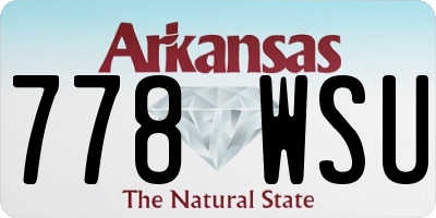 AR license plate 778WSU