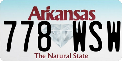 AR license plate 778WSW