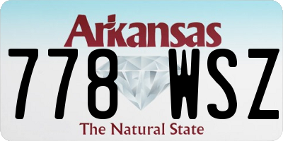 AR license plate 778WSZ
