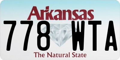 AR license plate 778WTA
