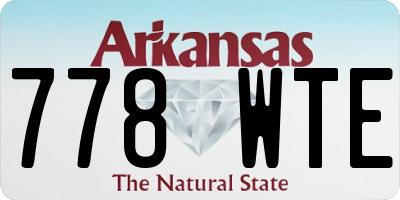 AR license plate 778WTE