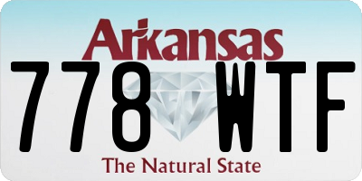 AR license plate 778WTF