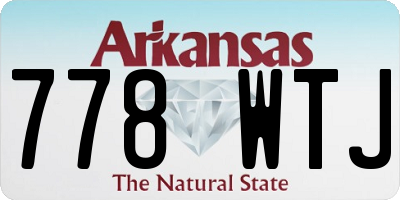 AR license plate 778WTJ