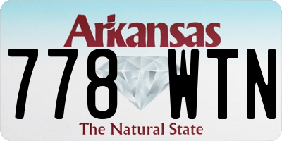 AR license plate 778WTN