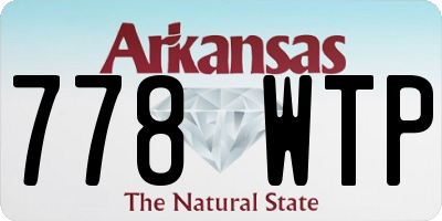 AR license plate 778WTP