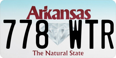 AR license plate 778WTR