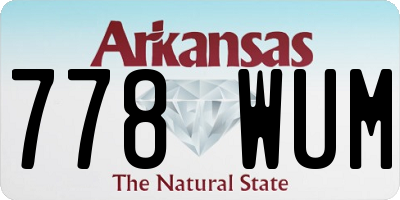 AR license plate 778WUM