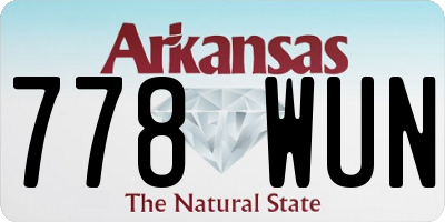 AR license plate 778WUN