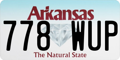 AR license plate 778WUP