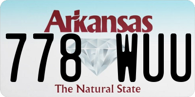 AR license plate 778WUU