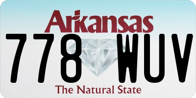 AR license plate 778WUV