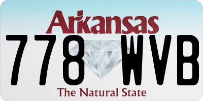 AR license plate 778WVB