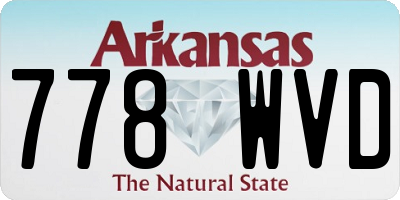 AR license plate 778WVD