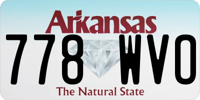 AR license plate 778WVO