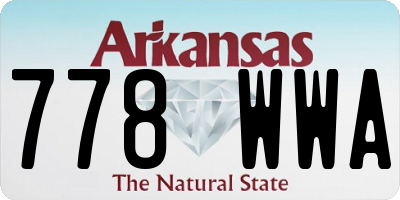 AR license plate 778WWA