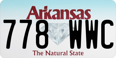 AR license plate 778WWC