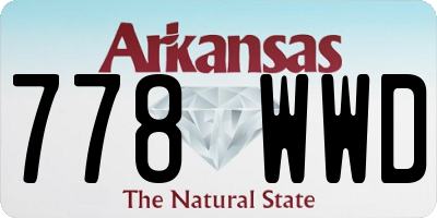 AR license plate 778WWD