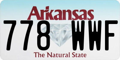 AR license plate 778WWF