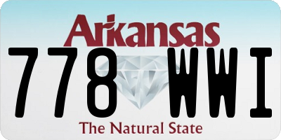 AR license plate 778WWI