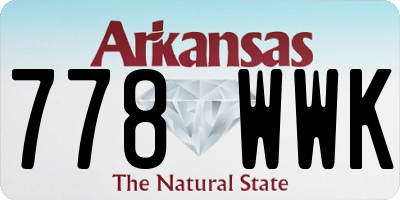 AR license plate 778WWK