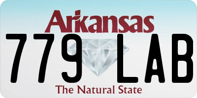 AR license plate 779LAB
