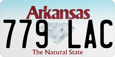 AR license plate 779LAC