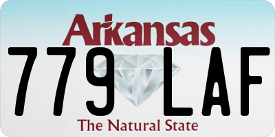 AR license plate 779LAF