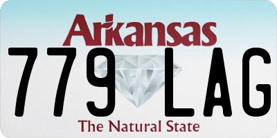 AR license plate 779LAG