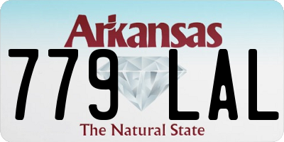 AR license plate 779LAL