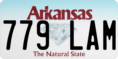 AR license plate 779LAM