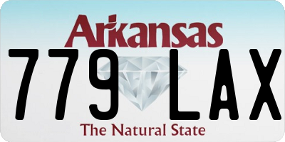 AR license plate 779LAX