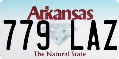 AR license plate 779LAZ
