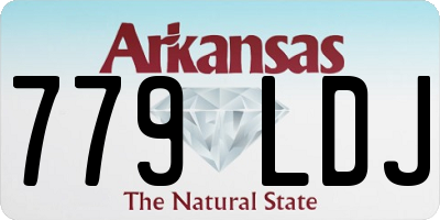 AR license plate 779LDJ