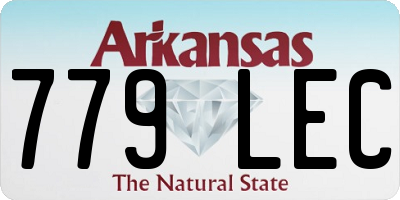 AR license plate 779LEC
