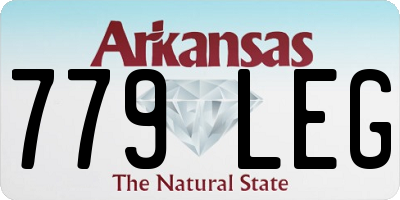 AR license plate 779LEG