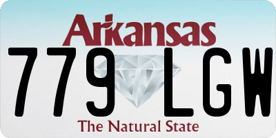 AR license plate 779LGW