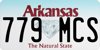 AR license plate 779MCS