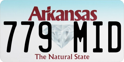 AR license plate 779MID