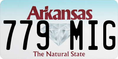 AR license plate 779MIG