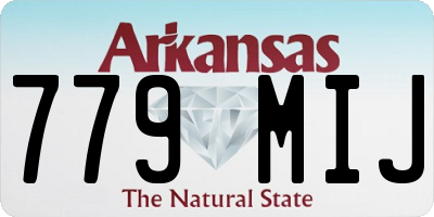 AR license plate 779MIJ
