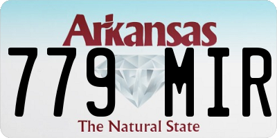 AR license plate 779MIR