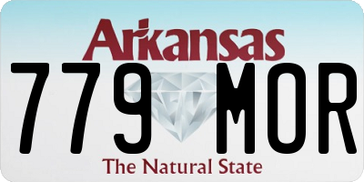 AR license plate 779MOR