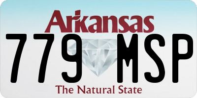 AR license plate 779MSP