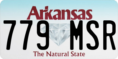 AR license plate 779MSR