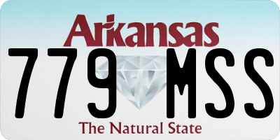 AR license plate 779MSS