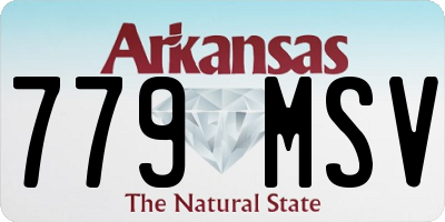 AR license plate 779MSV