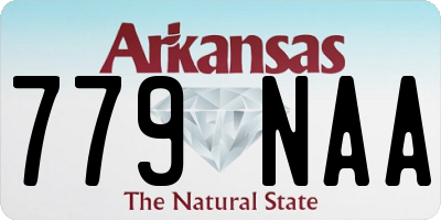 AR license plate 779NAA